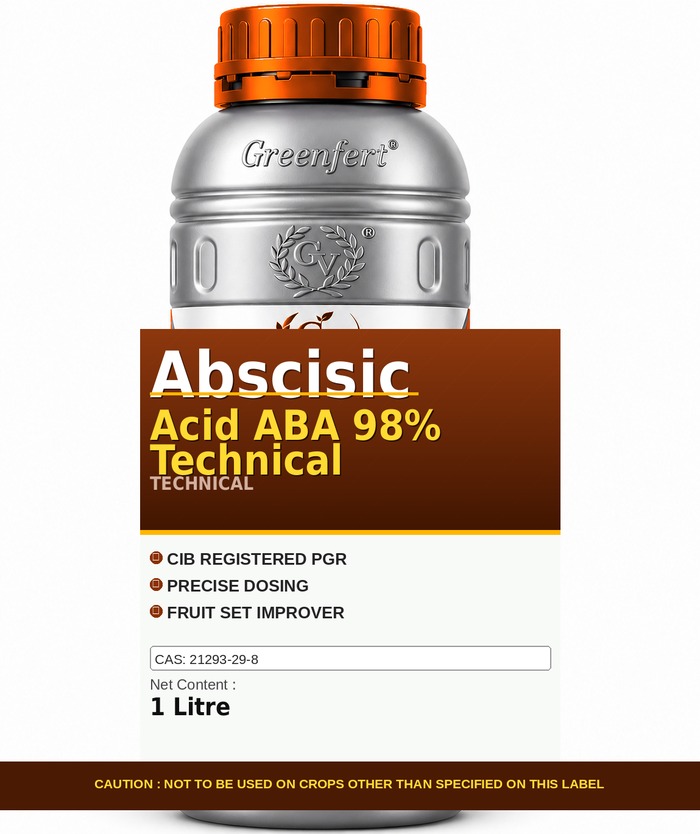 Greenfert Abscisic Acid ABA 98% Technical — technical grade jar