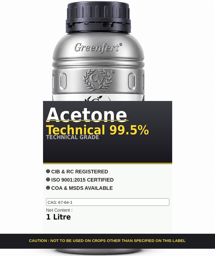 Acetone Technical 99.5% — technical grade jar