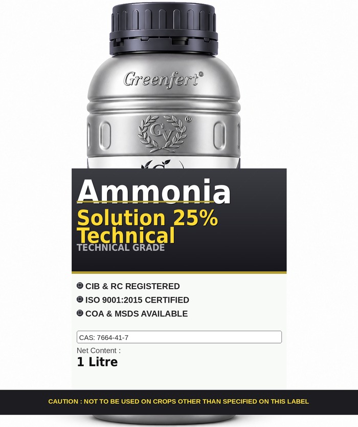 Ammonia Solution 25% Technical — technical grade jar