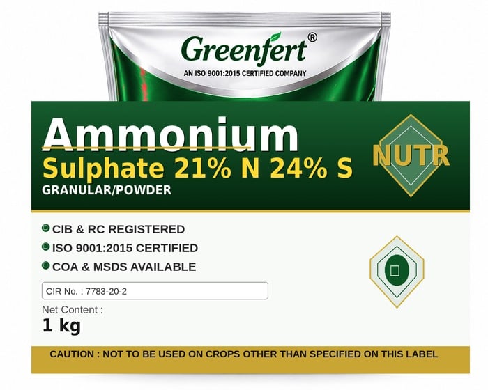 Greenfert Ammonium Sulphate 21% N 24% S — S packaging bag