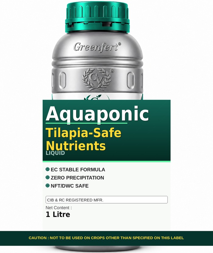 Greenfert Aquaponic Tilapia-Safe Nutrients — bottle packaging