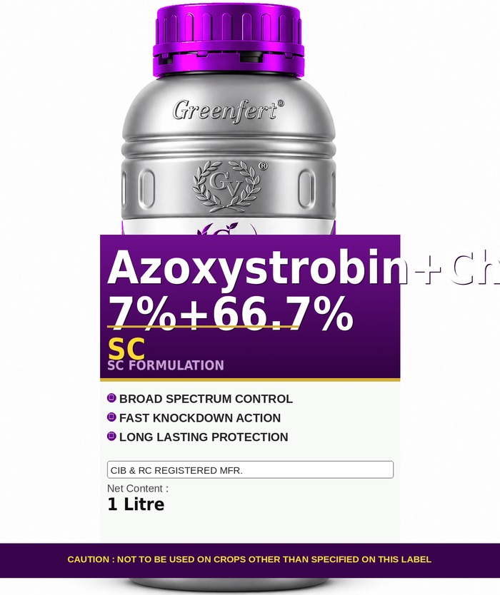 Azoxystrobin+Chlorothalonil 7%+66.7% SC — bottle packaging
