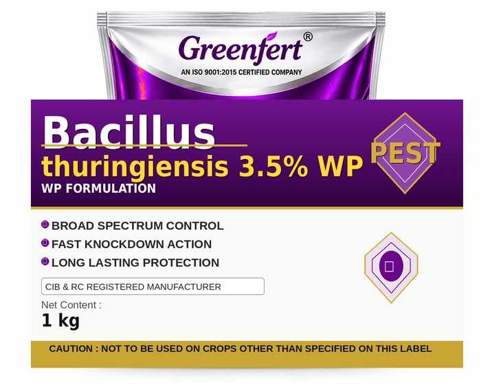 Bacillus thuringiensis 3.5% WP — WP packaging bag