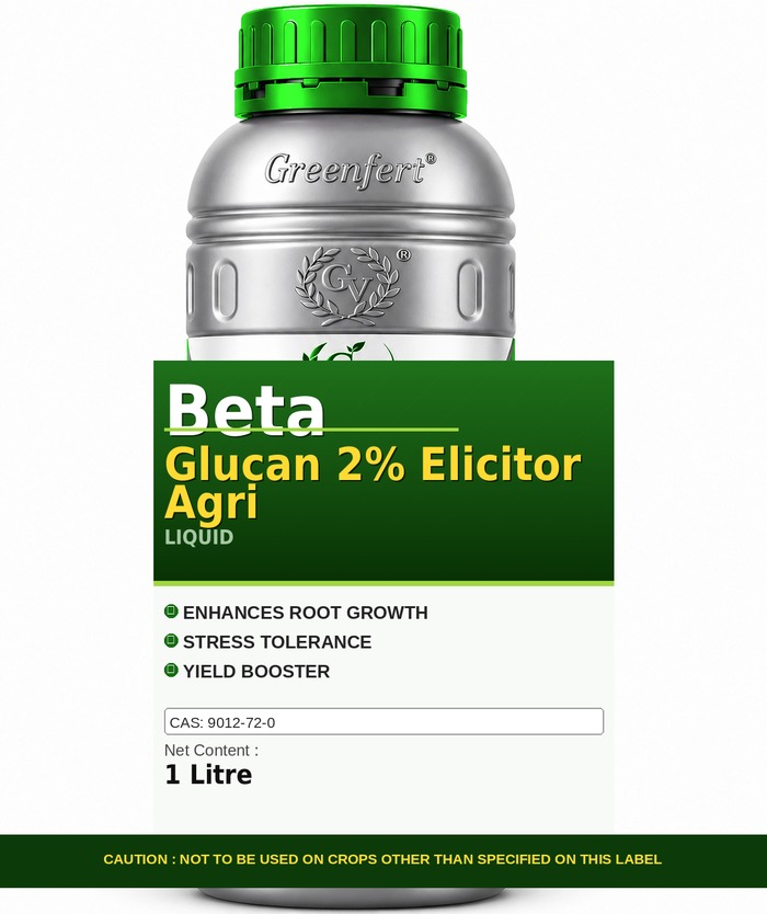 Greenfert Beta Glucan 2% Elicitor Agri — bottle packaging