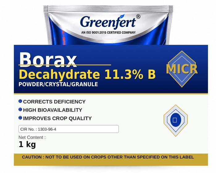 Greenfert Borax Decahydrate 11.3% B — B packaging bag
