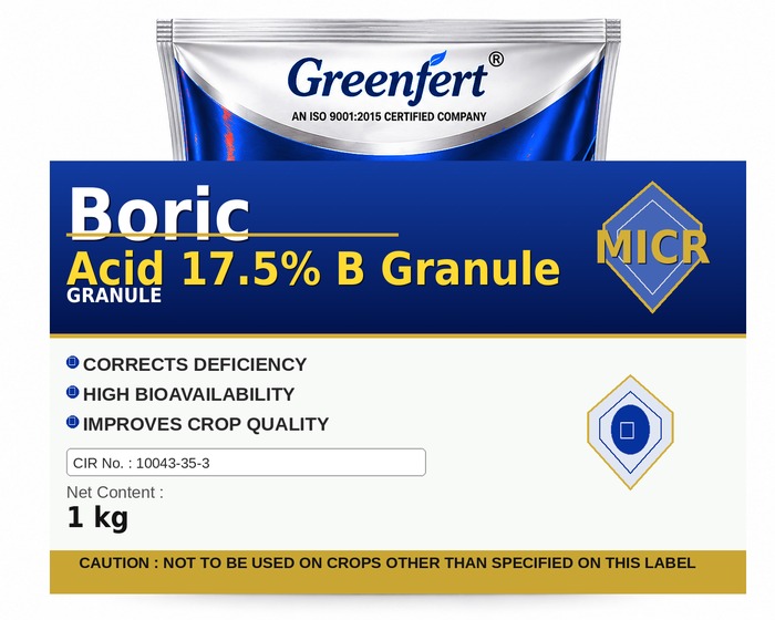Greenfert Boric Acid 17.5% B Granule — GRANULE packaging bag