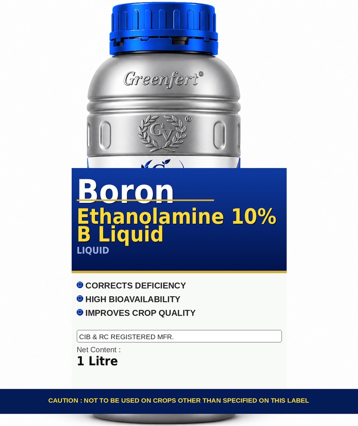 Greenfert Boron Ethanolamine 10% B Liquid — bottle packaging