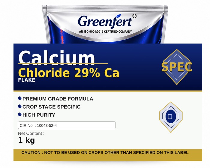 Greenfert Calcium Chloride 29% Ca — bottle packaging