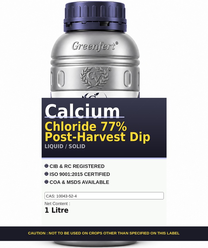 Greenfert Calcium Chloride 77% Post-Harvest Dip — DIP packaging bag