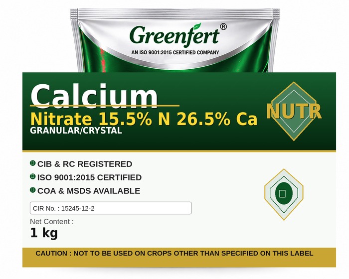 Greenfert Calcium Nitrate 15.5% N 26.5% Ca — CA packaging bag