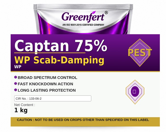 Captan 75% WP Scab-Damping — DAMPING packaging bag