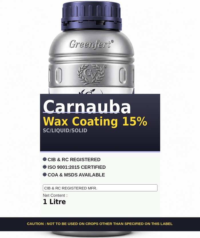 Greenfert Carnauba Wax Coating 15% — 15 packaging bag