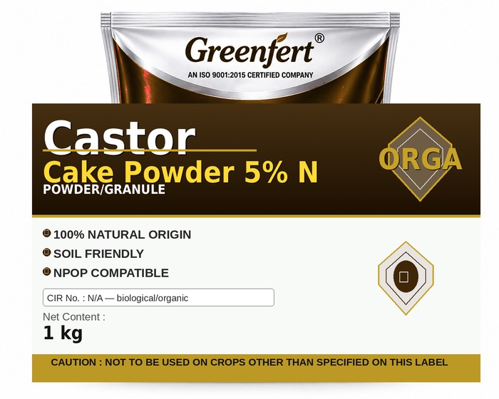 Greenfert Castor Cake Powder 5% N — N packaging bag