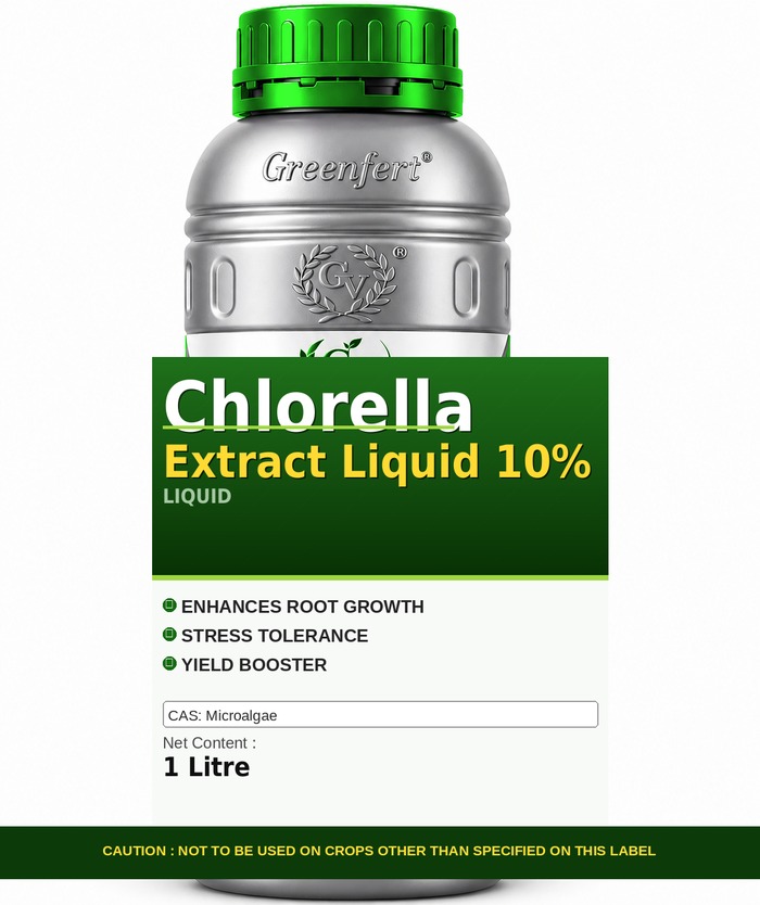 Greenfert Chlorella Extract Liquid 10% — bottle packaging
