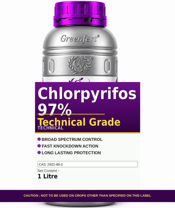 Chlorpyrifos 97% Technical Grade — technical grade jar