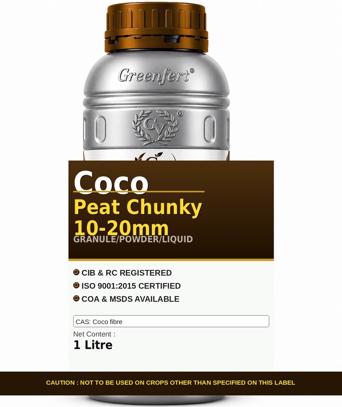 Greenfert Coco Peat Chunky 10-20mm — 20MM packaging bag