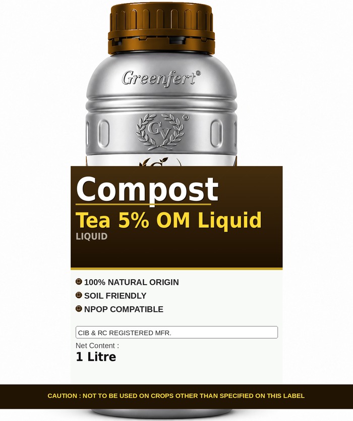 Greenfert Compost Tea 5% OM Liquid — bottle packaging