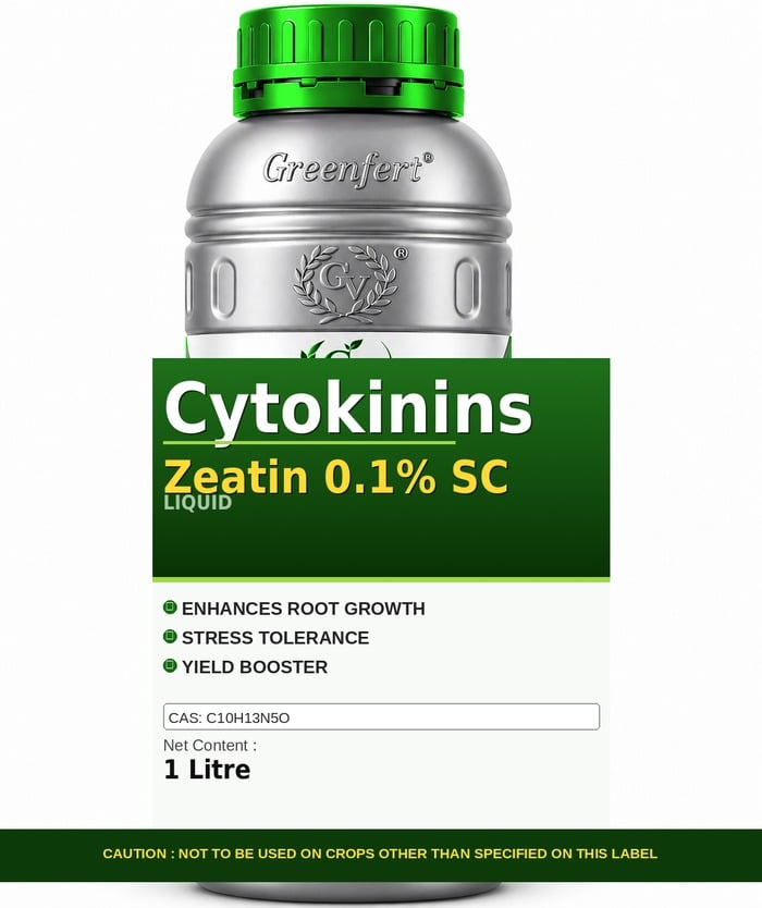 Greenfert Cytokinins Zeatin 0.1% SC — bottle packaging