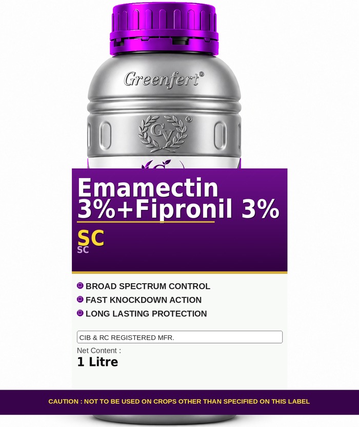 Emamectin 3%+Fipronil 3% SC — bottle packaging