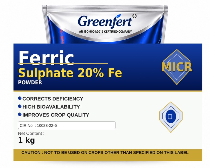 Greenfert Ferric Sulphate 20% Fe — FE packaging bag