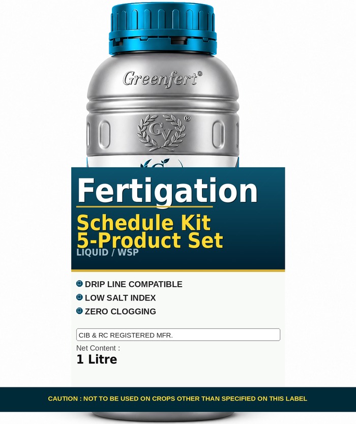 Greenfert Fertigation Schedule Kit 5-Product Set — SET packaging bag