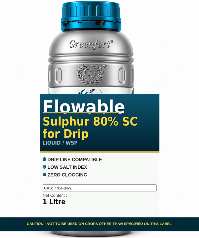 Greenfert Flowable Sulphur 80% SC for Drip — DRIP packaging bag