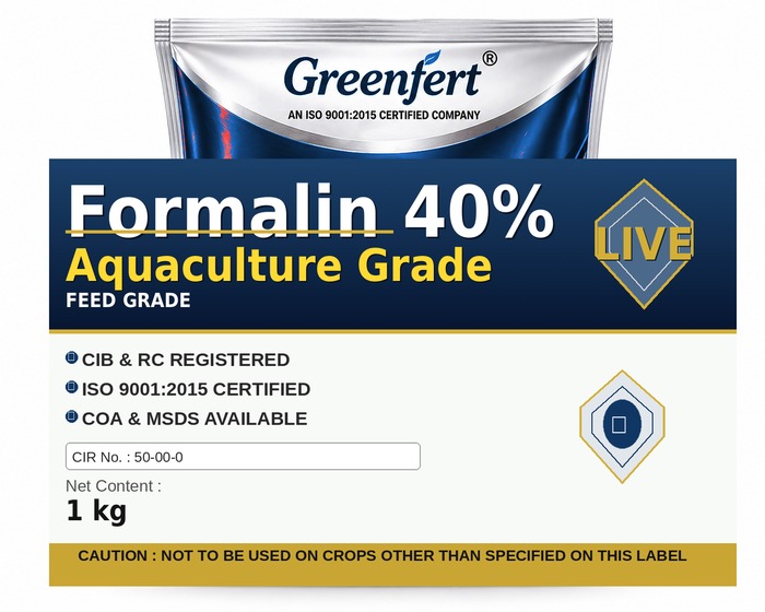 Greenfert Formalin 40% Aquaculture Grade — bottle packaging