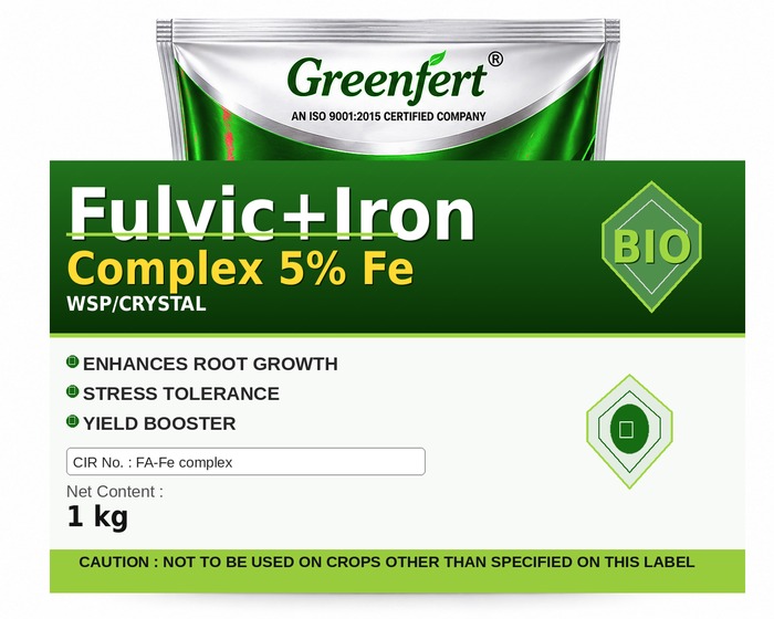 Greenfert Fulvic+Iron Complex 5% Fe — FE packaging bag
