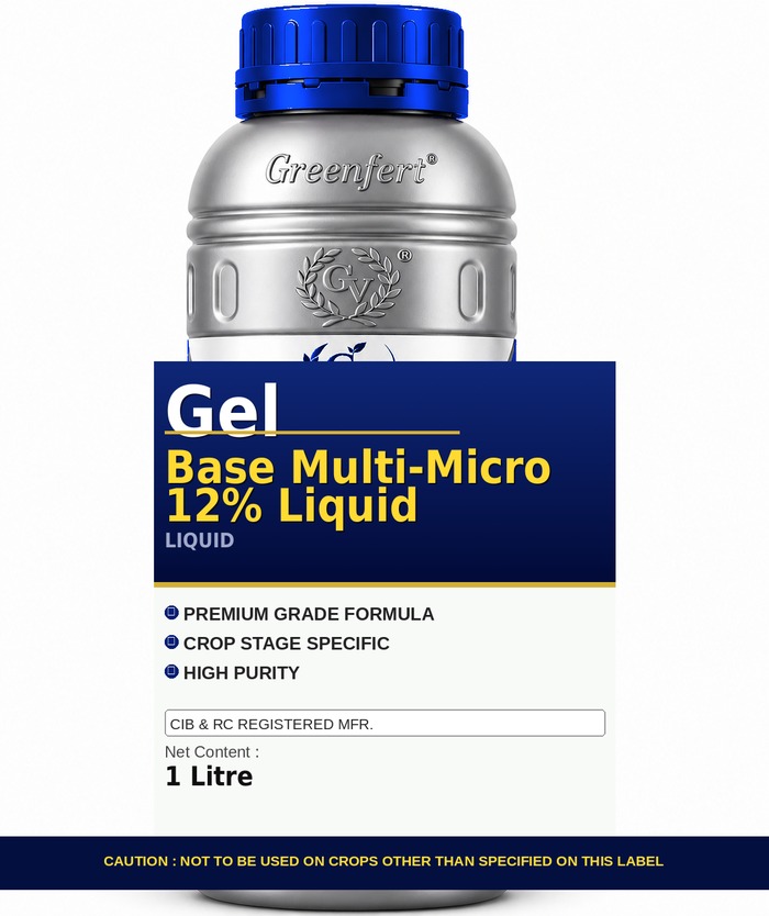 Greenfert Gel Base Multi-Micro 12% Liquid — bottle packaging