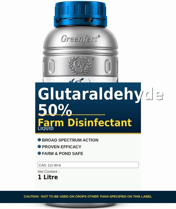 Glutaraldehyde 50% Farm Disinfectant — bottle packaging