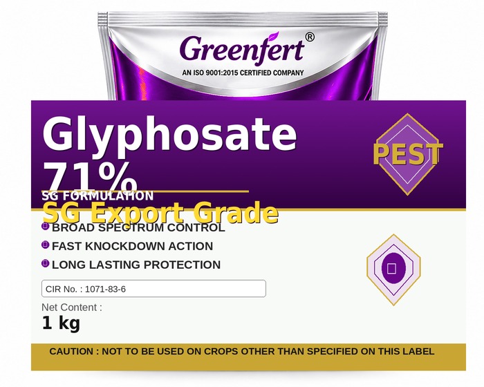 Glyphosate 71% SG Export Grade — bottle packaging