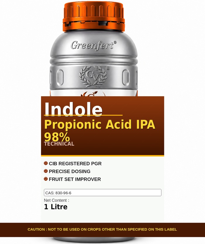 Greenfert Indole Propionic Acid IPA 98% — technical grade jar