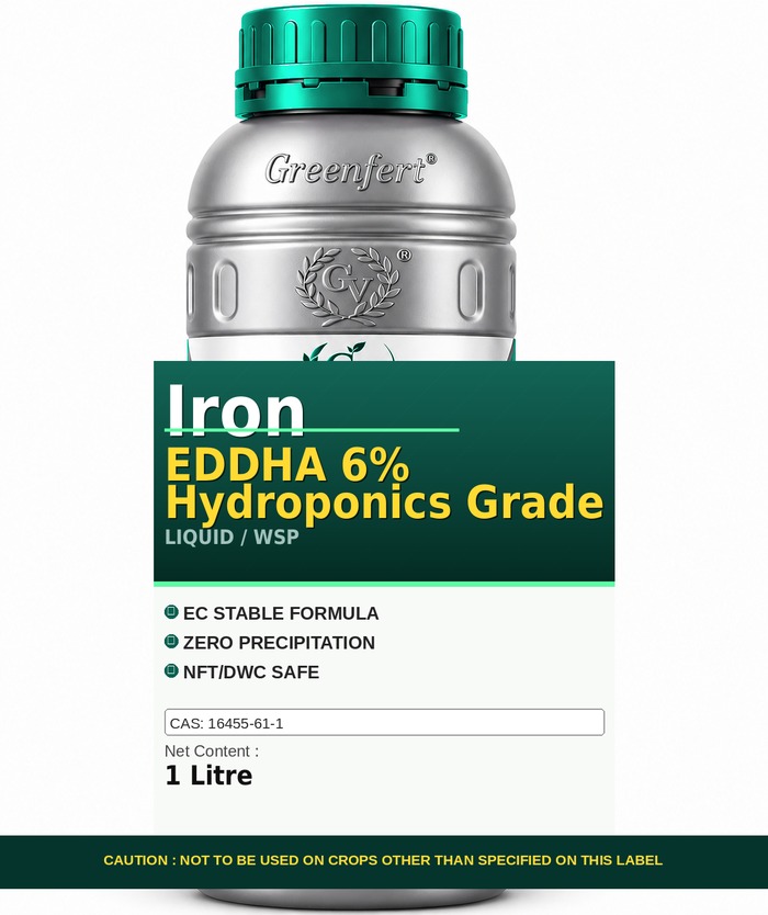 Greenfert Iron EDDHA 6% Hydroponics Grade — GRADE packaging bag