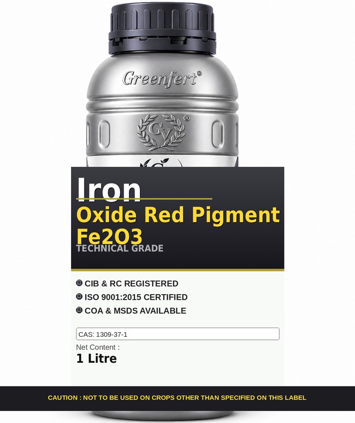 Iron Oxide Red Pigment Fe2O3 — technical grade jar