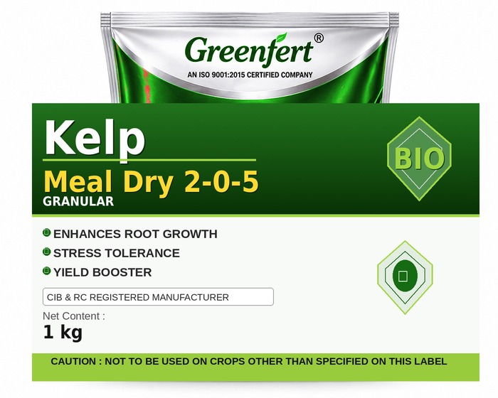Greenfert Kelp Meal Dry 2-0-5 — bottle packaging