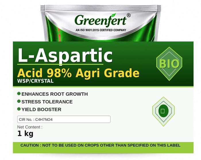 Greenfert L-Aspartic Acid 98% Agri Grade — GRADE packaging bag