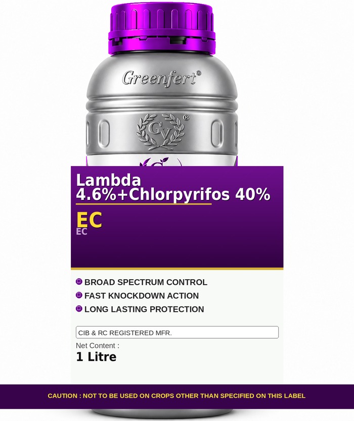 Lambda 4.6%+Chlorpyrifos 40% EC — bottle packaging