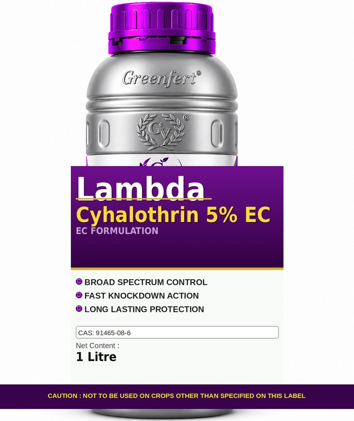 Lambda Cyhalothrin 5% EC — bottle packaging