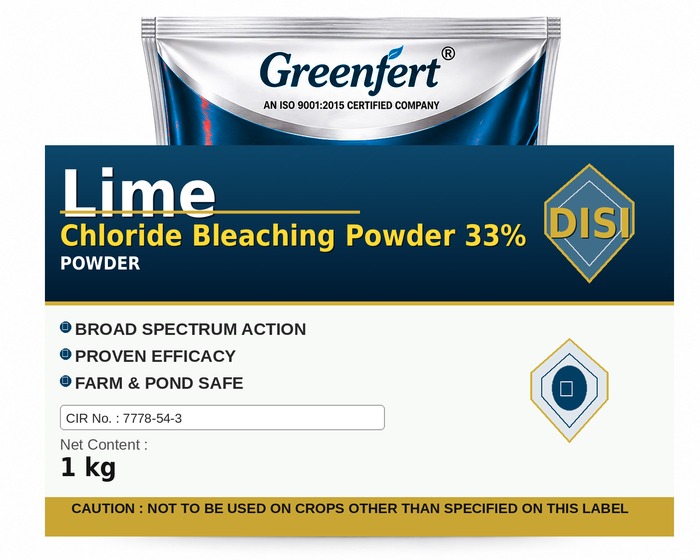 Lime Chloride Bleaching Powder 33% — 33 packaging bag