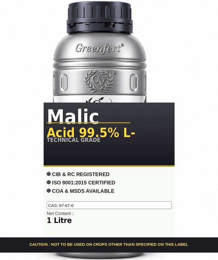 Malic Acid 99.5% L- — technical grade jar