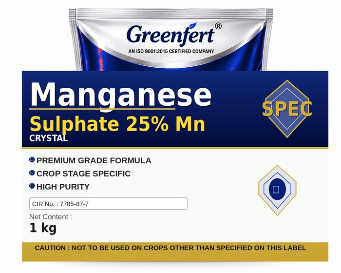 Greenfert Manganese Sulphate 25% Mn — MN packaging bag