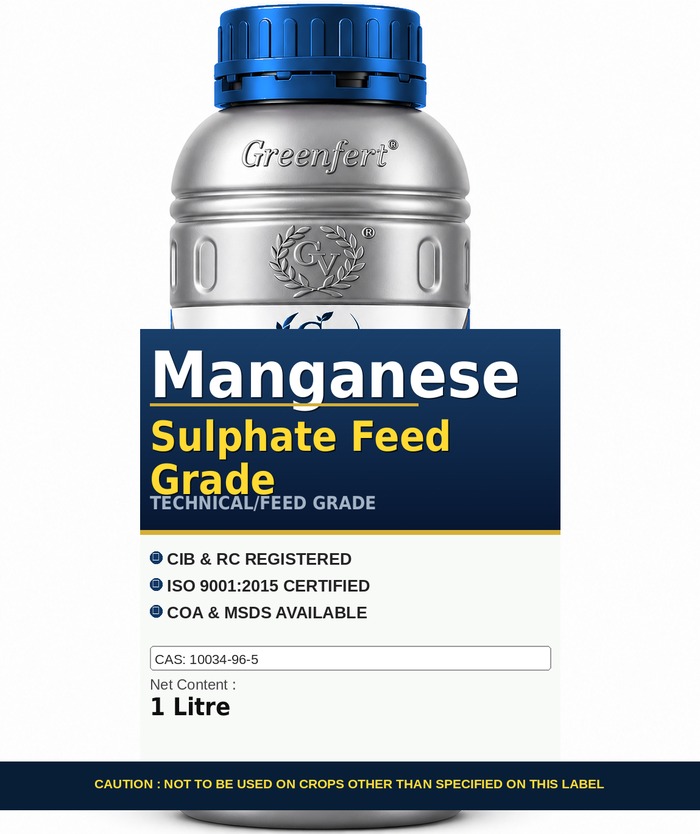 Greenfert Manganese Sulphate Feed Grade — technical grade jar
