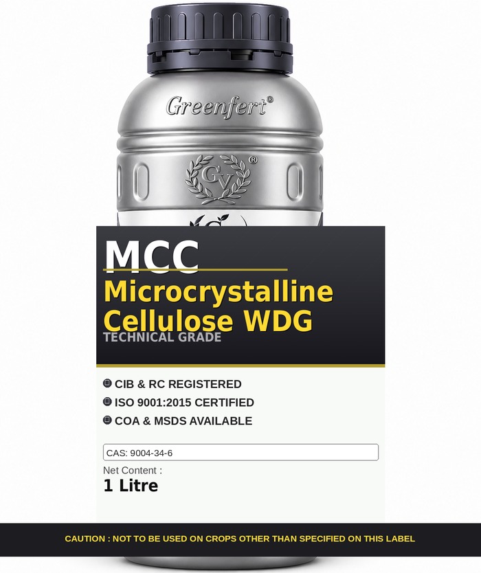 MCC Microcrystalline Cellulose WDG — technical grade jar