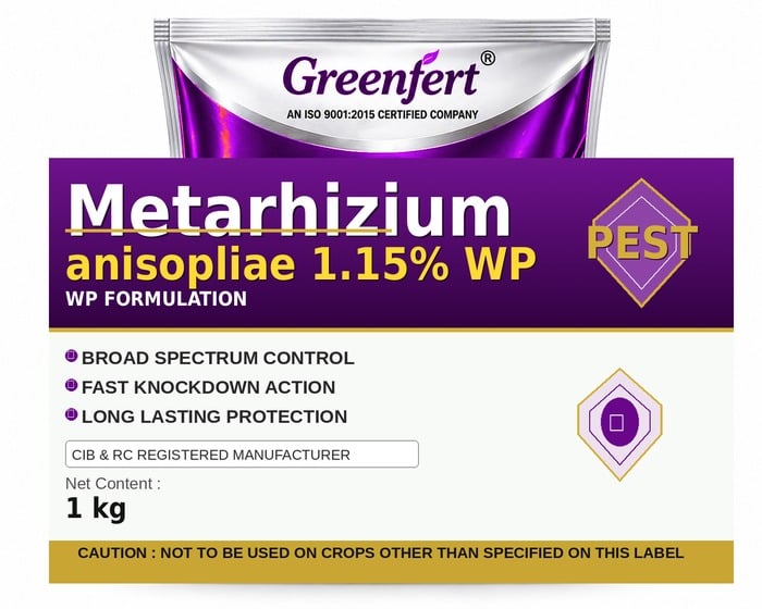 Metarhizium anisopliae 1.15% WP — WP packaging bag