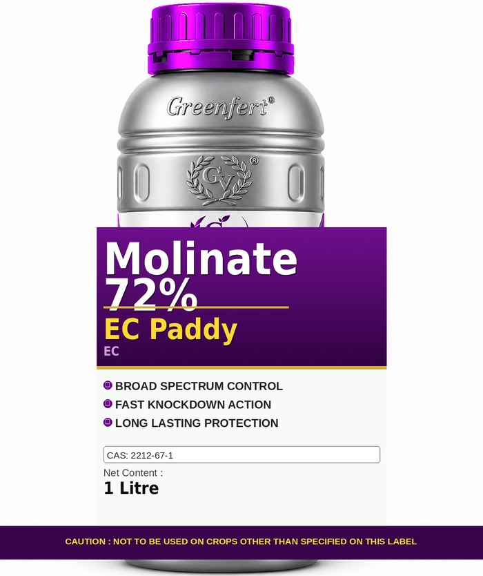 Molinate 72% EC Paddy — bottle packaging