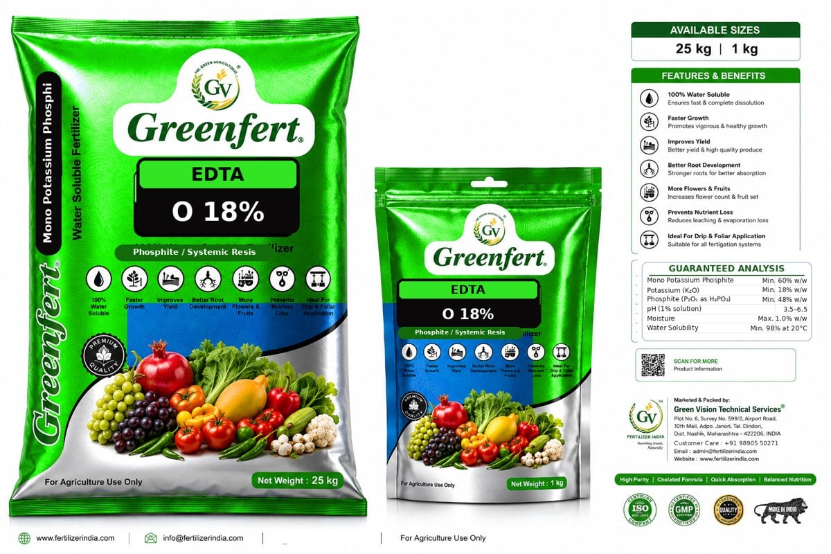 Greenfert Mono Potassium Phosphite 60% WP packaging