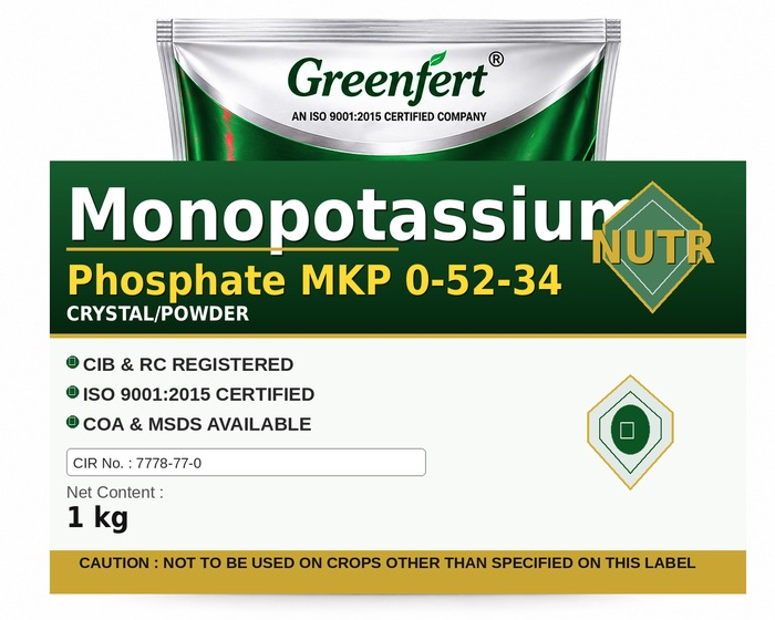 Greenfert Monopotassium Phosphate MKP 0-52-34 — 34 packaging bag