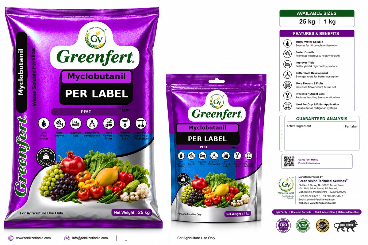 Myclobutanil 10% WP Powdery Mildew packaging