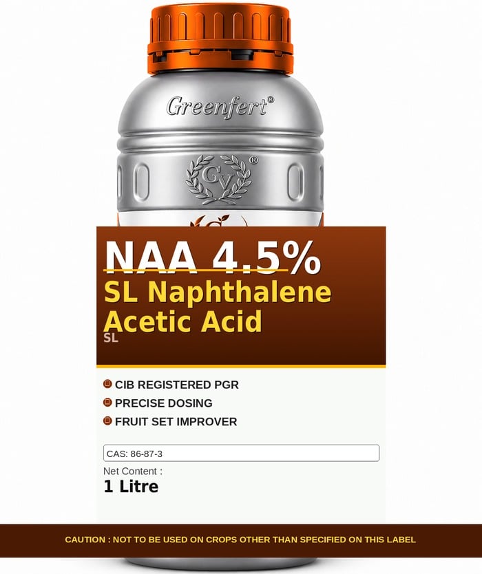 Greenfert NAA 4.5% SL Naphthalene Acetic Acid — bottle packaging