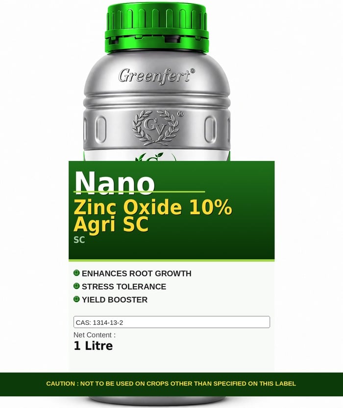 Greenfert Nano Zinc Oxide 10% Agri SC — bottle packaging